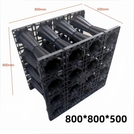 PP雨水收集模块800×800×250mm|承重40T|紧凑型雨水蓄水池模块